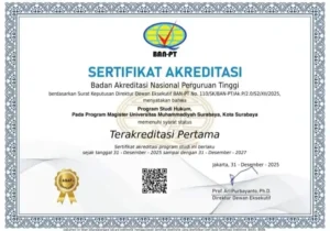 Prodi Magister Ilmu Hukum Umsura Raih Akreditasi Pertama dari BAN-PT