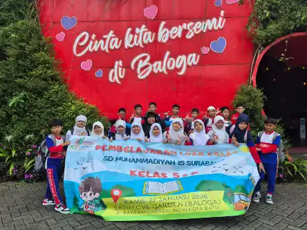 Serunya Pembelajaran Luar Kelas SDM Limas di Batu Love Garden