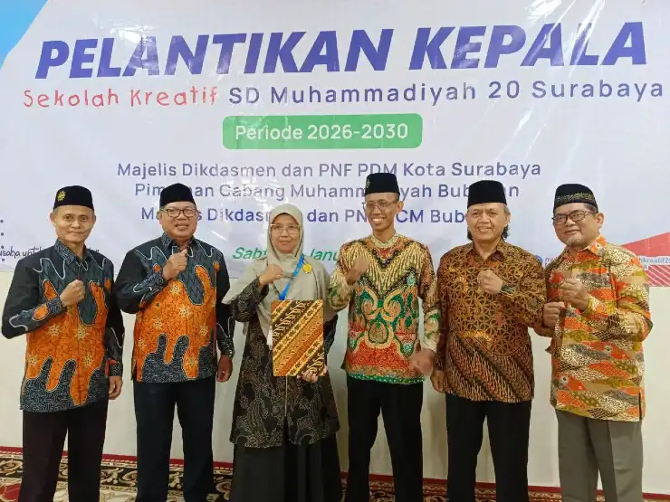 Kepala Sekolah Baru Dilantik, SD Muhammadiyah 20 Surabaya Ditargetkan Kian Berkualitas dan Bertambah Murid