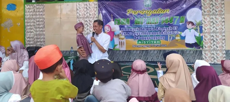 TK ABA 22 Balongpanggang Ajak Siswa Pahami Makna Peristiwa Isra Mikraj lewat Dongeng
