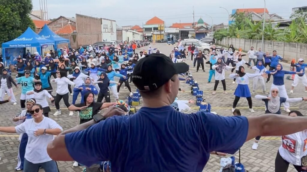 Cegah Kanker Sejak Dini, AUMKES PCM Sepanjang Gelar Zumba Fun Cardio