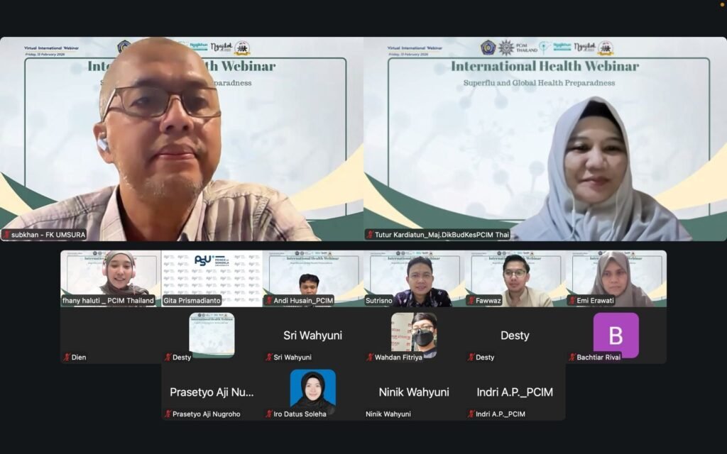 FK UMSURA dan PCIM Thailand Gelar International Health Webinar, Bahas Kewaspadaan Super Flu Global