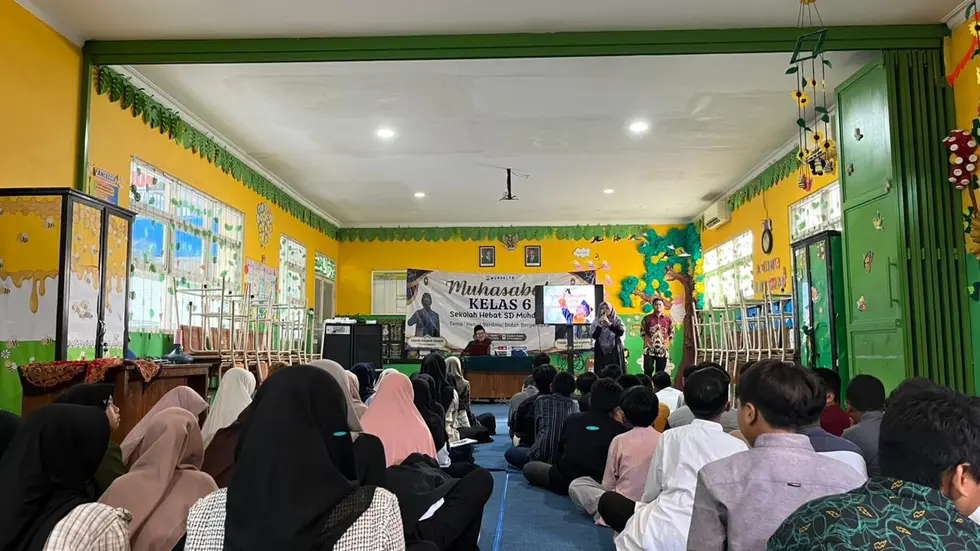 Jelang Kelulusan, Siswa Kelas VI SD Muhammadiyah 8 Tulangan Ikuti Muhasabah Diri