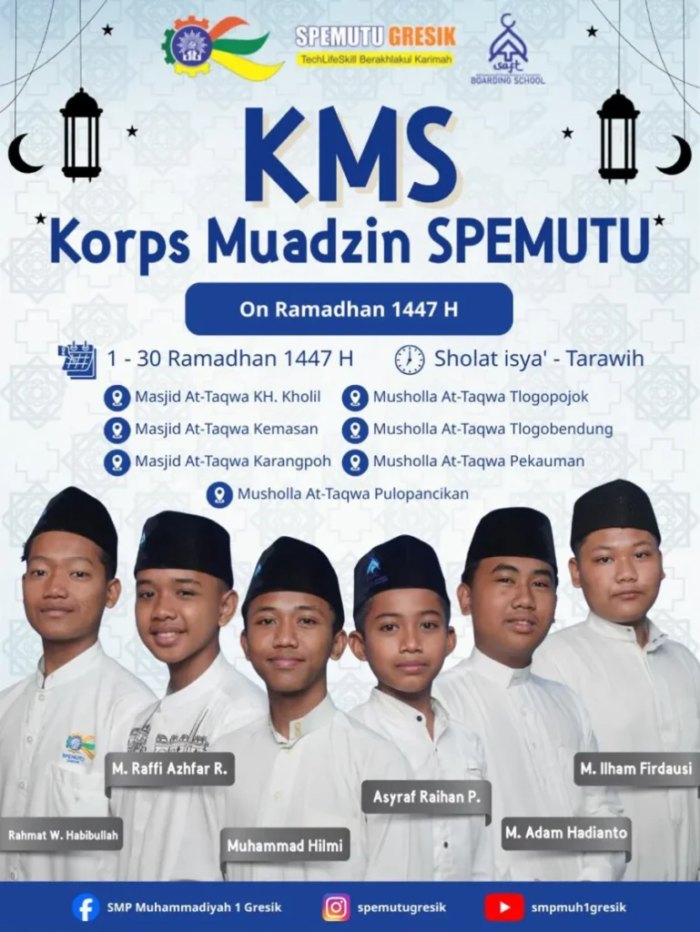 6 Muazin Muda Spemutu Gresik Siap Isi Tujuh Masjid Lewat Safari Ramadan KMS