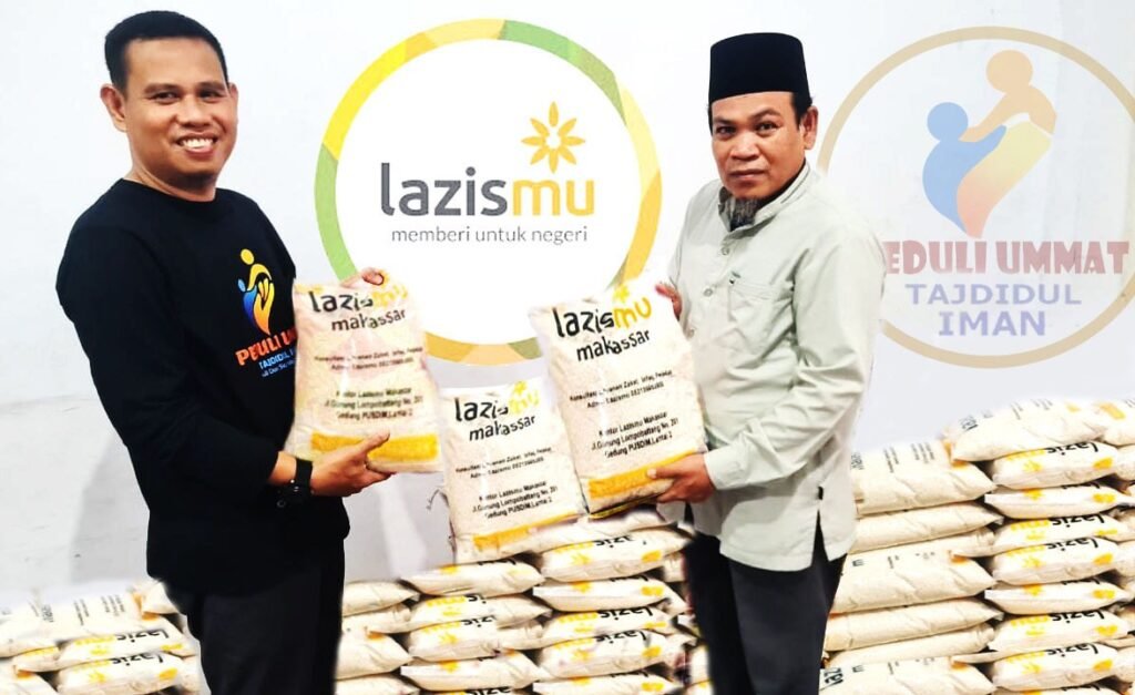 Kantor Layanan Lazismu Tajdidul Iman Salurkan 400 Paket Ramadan