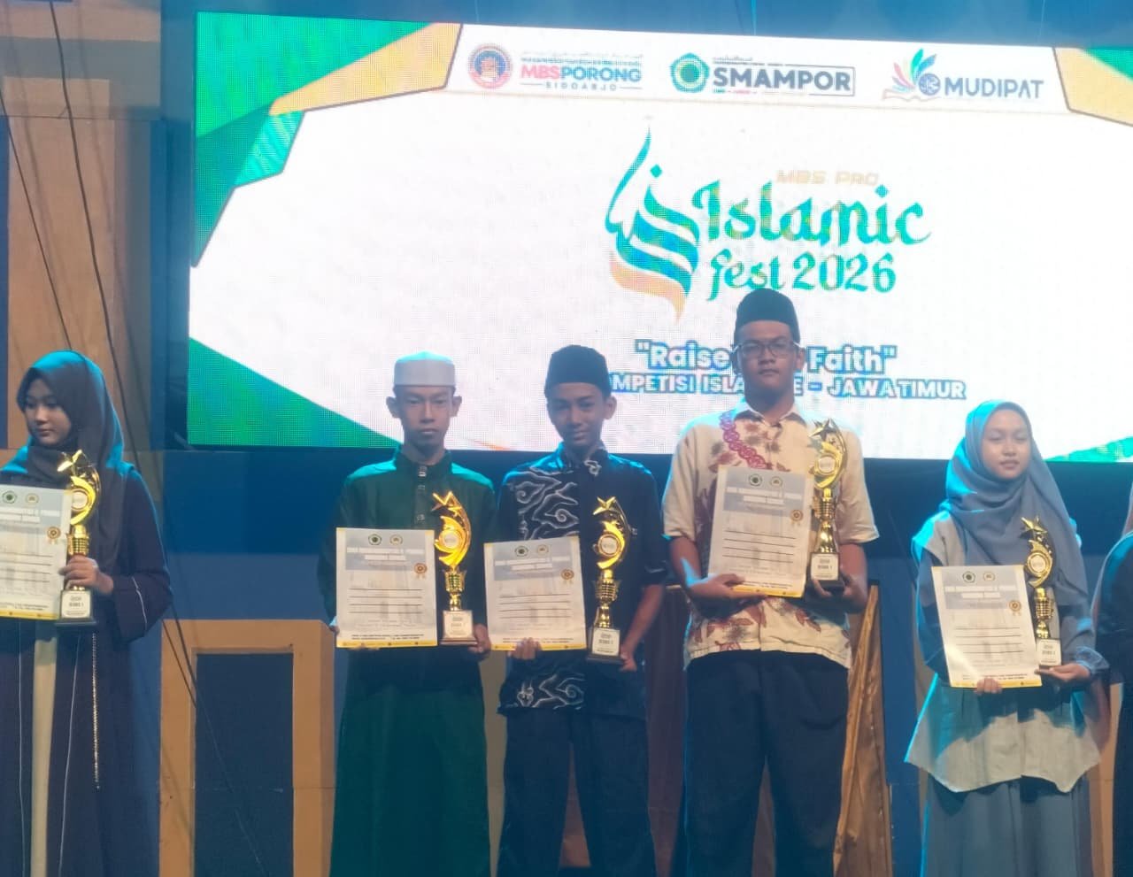 Siswa MTs Muhammadiyah 1 Taman Borong Juara pada Lomba Tahfidz MBS Pro Islamicfest 2026 Tingkat Jawa Timur