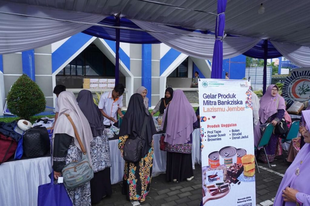 Lazismu Jember Hadirkan Galeri Produk Mitra Bankziska di Kajian Ramadan PWM Jawa Timur