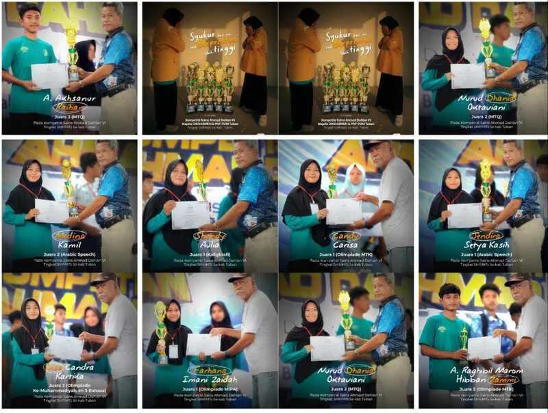 MBS Al-Islam Bancar Borong 9 Piala di KSAD VI Tingkat SMP/MTs se-Kabupaten Tuban