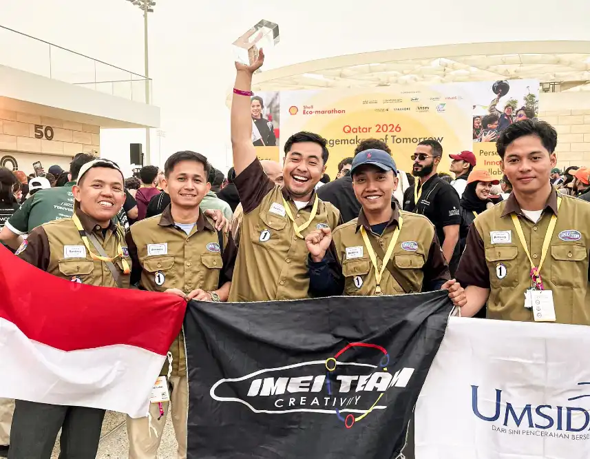 IMEI Team Umsida Kembali Juara 1 Shell Eco Marathon Qatar 2026