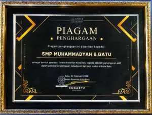 MMB 2026 Antar SMP Muhammadiyah 8 Batu Raih Apresiasi Dewan Kesenian Kota Batu