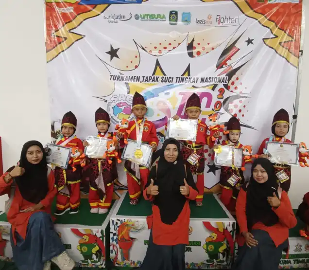 Pendekar Cilik TK ABA 22 Balongpanggang Borong Medali dalam Turnamen Tapak Suci Tingkat Nasional SAC