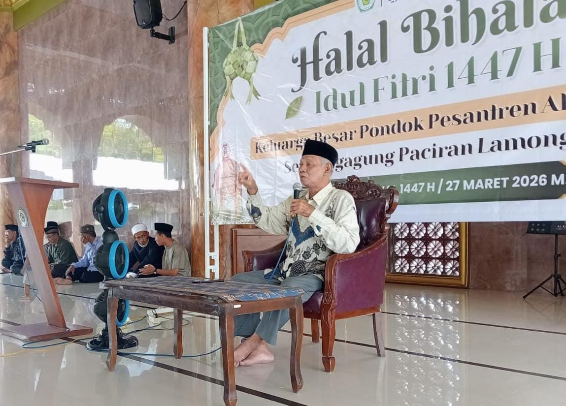 Filosofi Kupat Disorot Ustadz Dawam di Halalbihalal Keluarga Besar Ponpes Al-Ishlah Sendangagung 