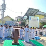Jelang Lebaran, SD Muhammadiyah 1 Paiton Gelar Simulasi Salat Idul Fitri