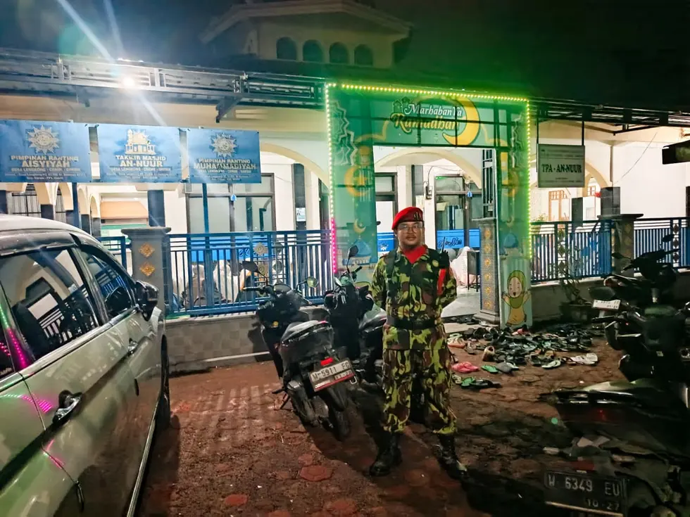 KOKAM Cerme Amankan Safari Ramadan Muspika di Masjid An-Nur