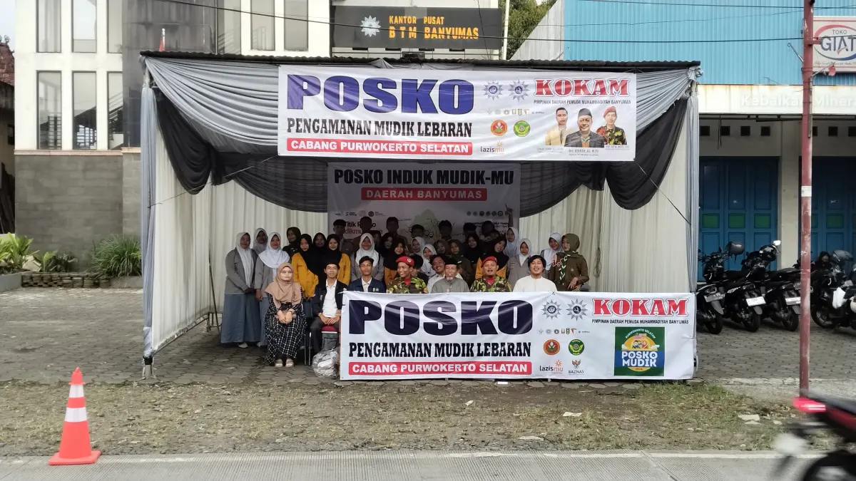 Mudik Aman 2026, KOKAM Purwokerto Selatan Dirikan Posko Gratis