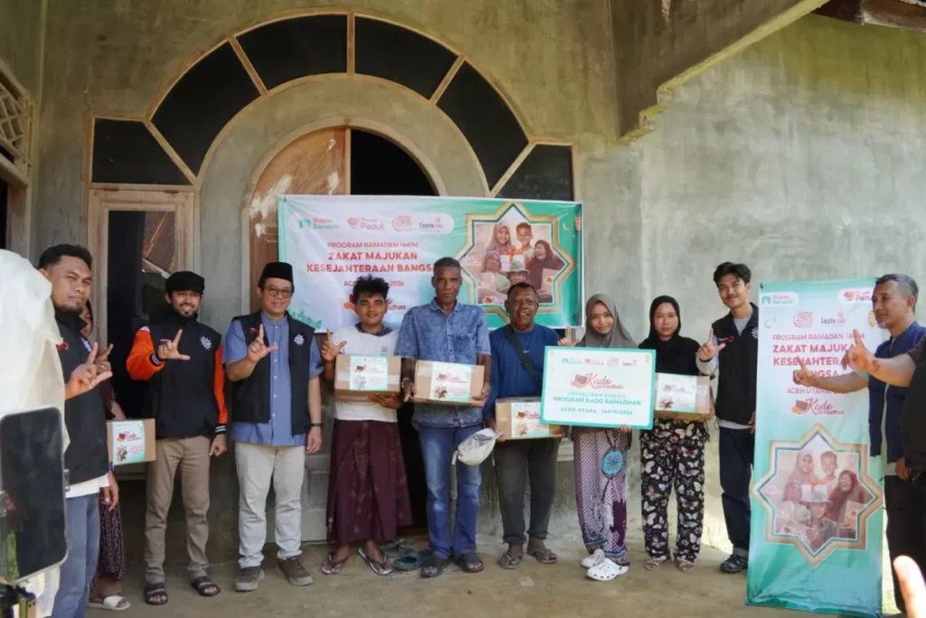 Lazismu dan Shopee Barokah Salurkan 120 Paket Kado Ramadan di Aceh Utara