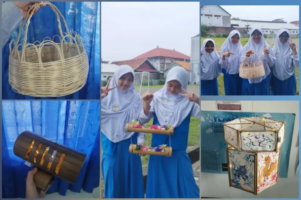 Ramadan di SMPM 9 Bojonegoro, Prakarya Bambu dan Rotan Jadi Media Kreativitas