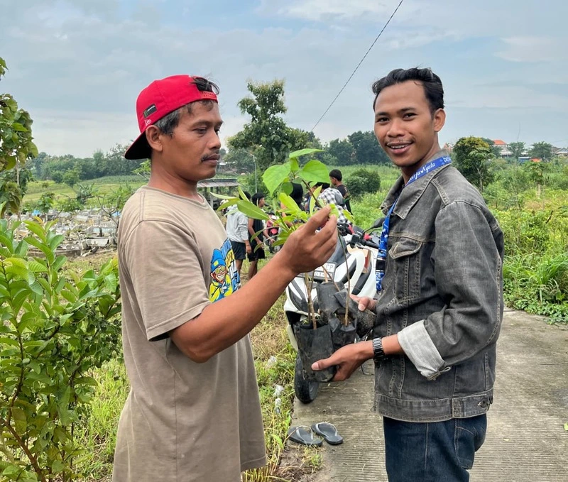 Hijaukan Lingkungan Desa, Mahasiswa Pengabdian Masyarakat UMG Lakukan Penanaman Bibit Pohon