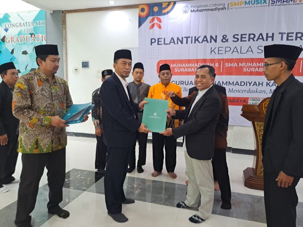 Kader Terbaik PCM Kenjeran, Ali Fauzi Resmi Pimpin SMA Muhammadiyah 4 Surabaya