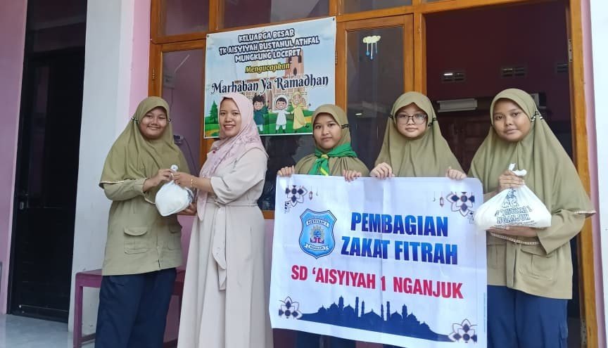 SD ’Aisyiyah 1 Nganjuk Gelar Pengumpulan dan Distribusi Zakat Fitrah 2026