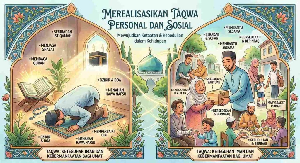 Merealisasi Taqwa Melalui Kesalehan Personal dan Sosial