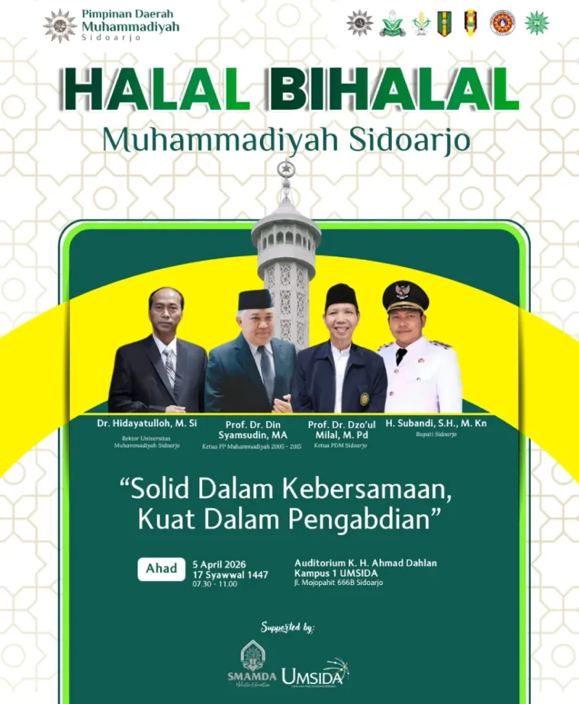 Halalbihalal PDM Sidoarjo Hadirkan Din Syamsuddin, Jadi Ajang Konsolidasi Muhammadiyah