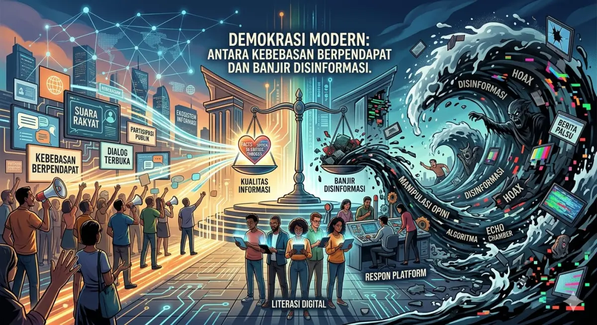 Demokrasi Modern: Antara Kebebasan Berpendapat dan Banjir Disinformasi