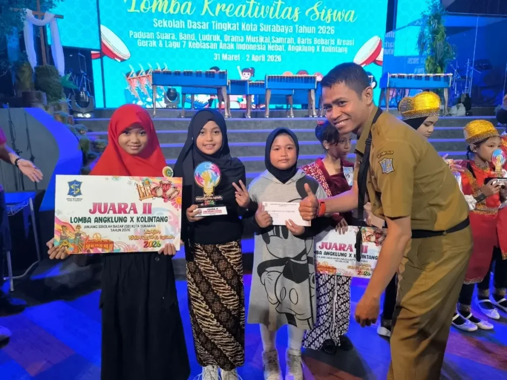 SD Muhammadiyah 6 Surabaya Raih Juara 2 Lomba Angklung Kolintang Tingkat Kota