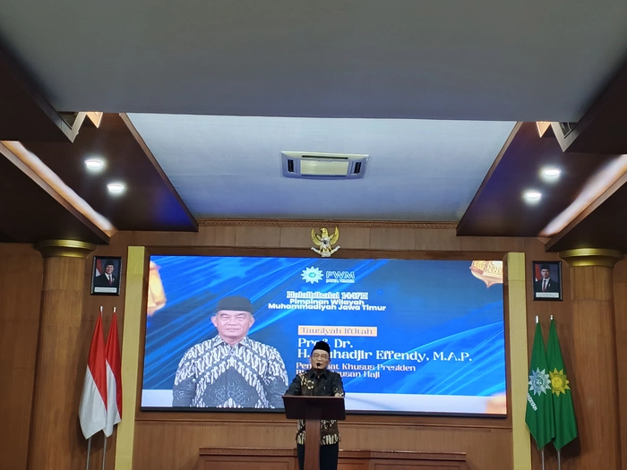 Muhadjir Effendy Dorong Penguatan Ekonomi Muhammadiyah di Halalbihalal PWM Jatim 1447 H