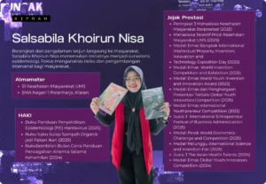 Kisah Mahasiswi UMS Jaga Kesehatan Publik Lewat Surveilans dan Inovasi