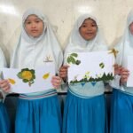Murid SD Mugres Manfaatkan Sampah Daun Menjadi Kerajinan Unik