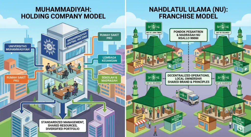 Muhammadiyah Holding, NU Franchise