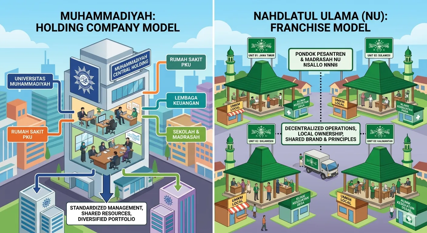Muhammadiyah Holding, NU Franchise