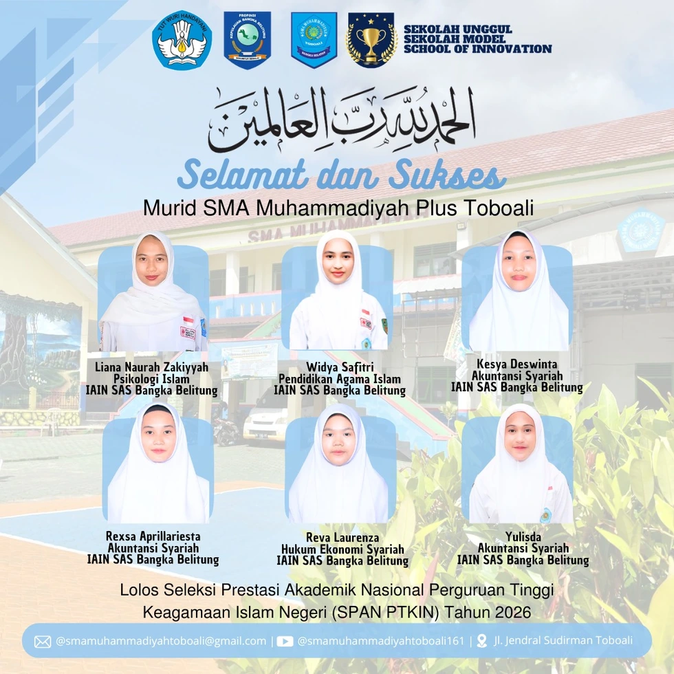 Prestasi 12 Murid SMA Muhammadiyah Toboali Lolos SPAN-PTKIN 2026 di IAIN SAS Bangka Belitung