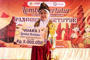 Prestasi Gemilang! Kikan Juara 1 Lomba Bertutur Kota Mojokerto