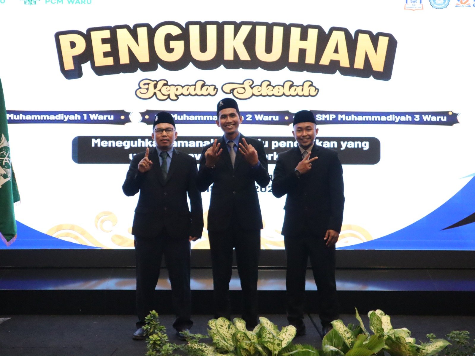 Amanah Berlanjut: Tiga Kepala Sekolah Muhammadiyah Cabang Waru Kembali Memimpin Periode Berikutnya