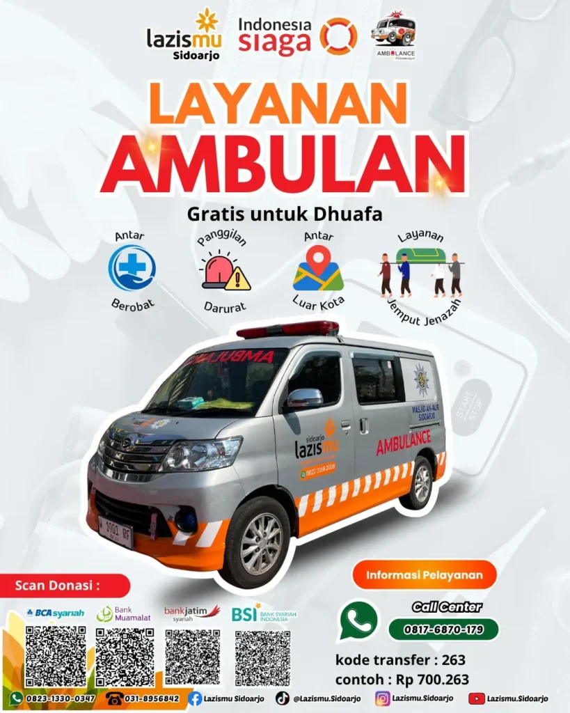 Program Ambulancemu Lazismu Sidoarjo Siap Layani Warga Persyarikatan