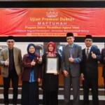 Promosi Doktor Maftuhah, Angkat Moderasi Beragama sebagai Cahaya Peradaban