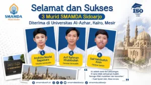 3 Siswa SMAMDA Sidoarjo Lolos Universitas Al-Azhar Mesir, Ini Rahasianya