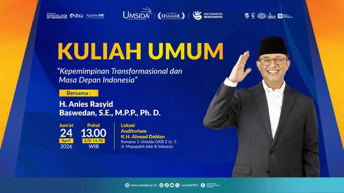 Umsida Gelar Kuliah Umum Bersama Anies Baswedan, Bahas Kepemimpinan Masa Depan