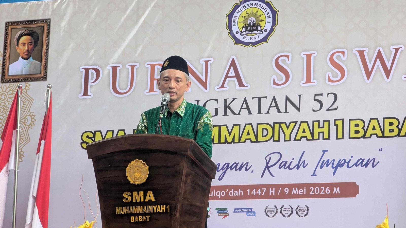 Pesan Kuat Ketua PCM Babat di Purna Siswa ke-52 SMA Muhammadiyah 1 Babat
