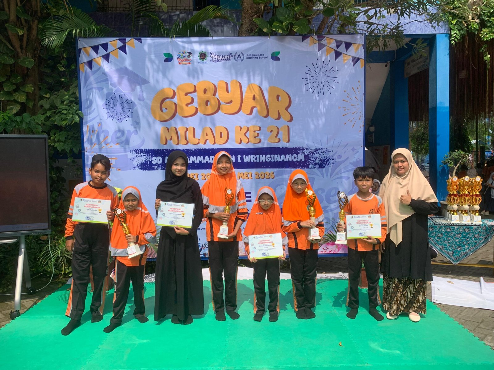 Puncak Milad ke-21 SD Muwri Meriah, Umumkan Para Juara Lomba