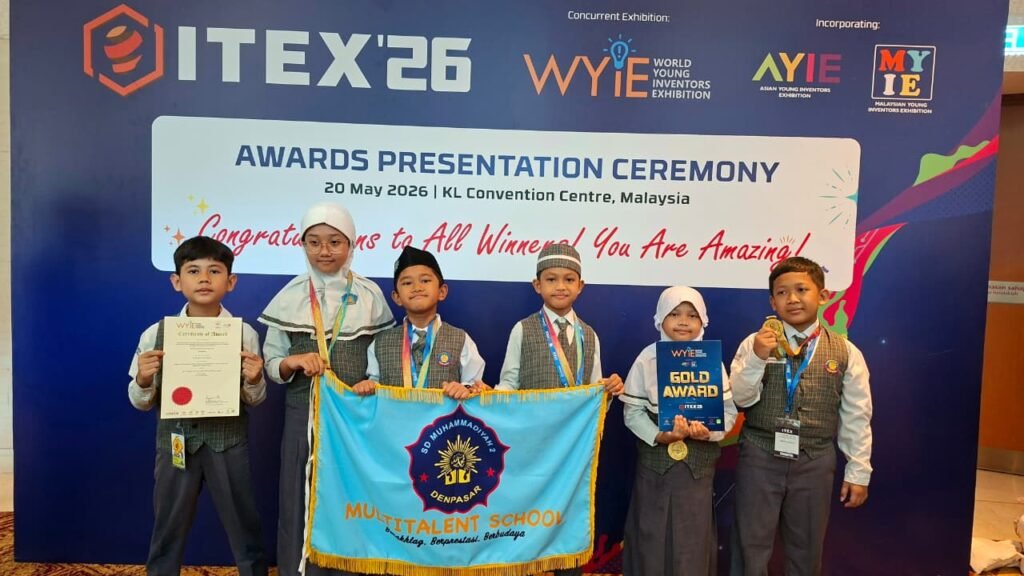 Delegasi SD Muhammadiyah 2 Denpasar Raih Gold Medal Robotik Internasional di Malaysia 2026