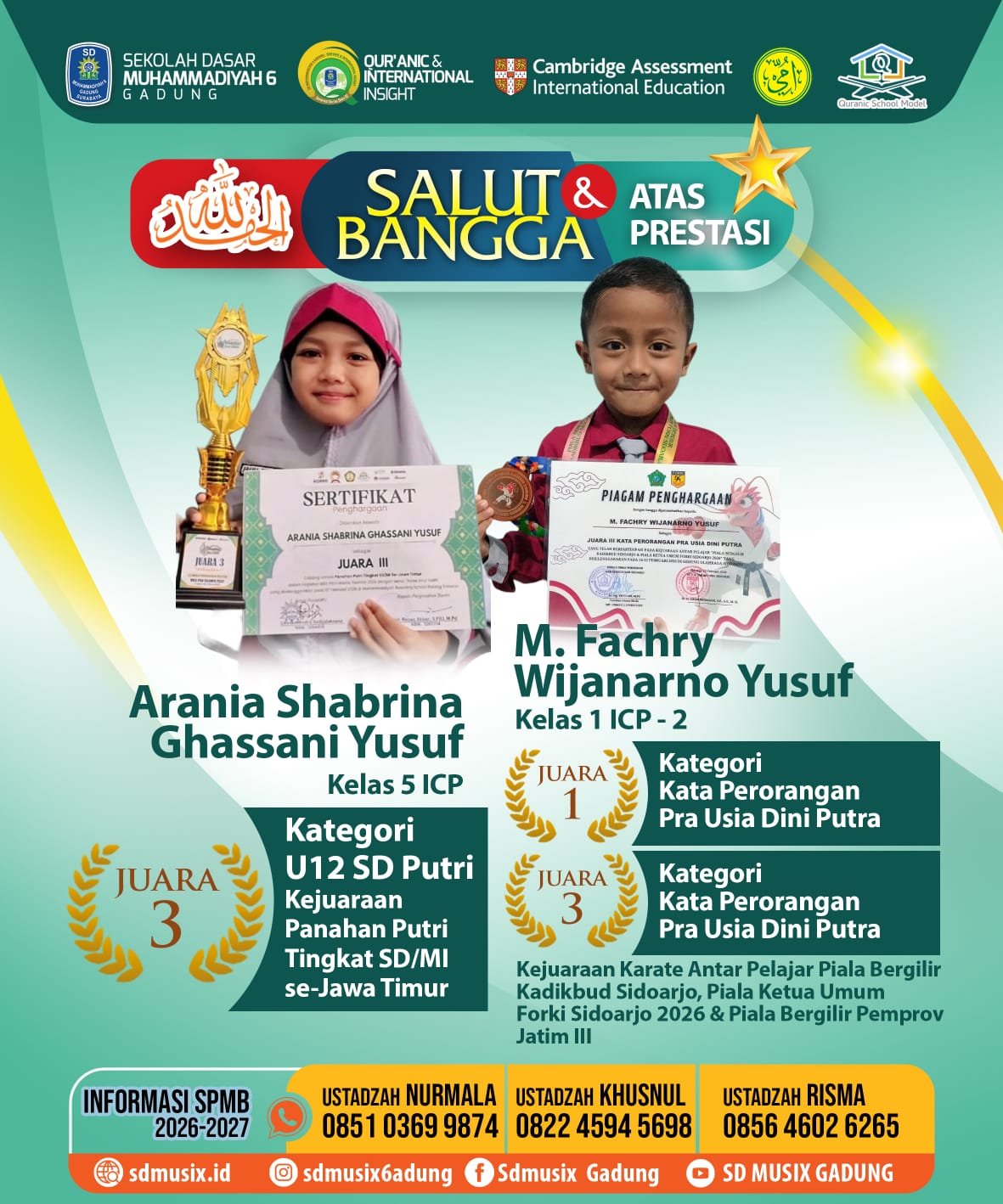 Kakak Beradik Berprestasi SD Musix: Borong Medali Nasional dari Panahan hingga Karate