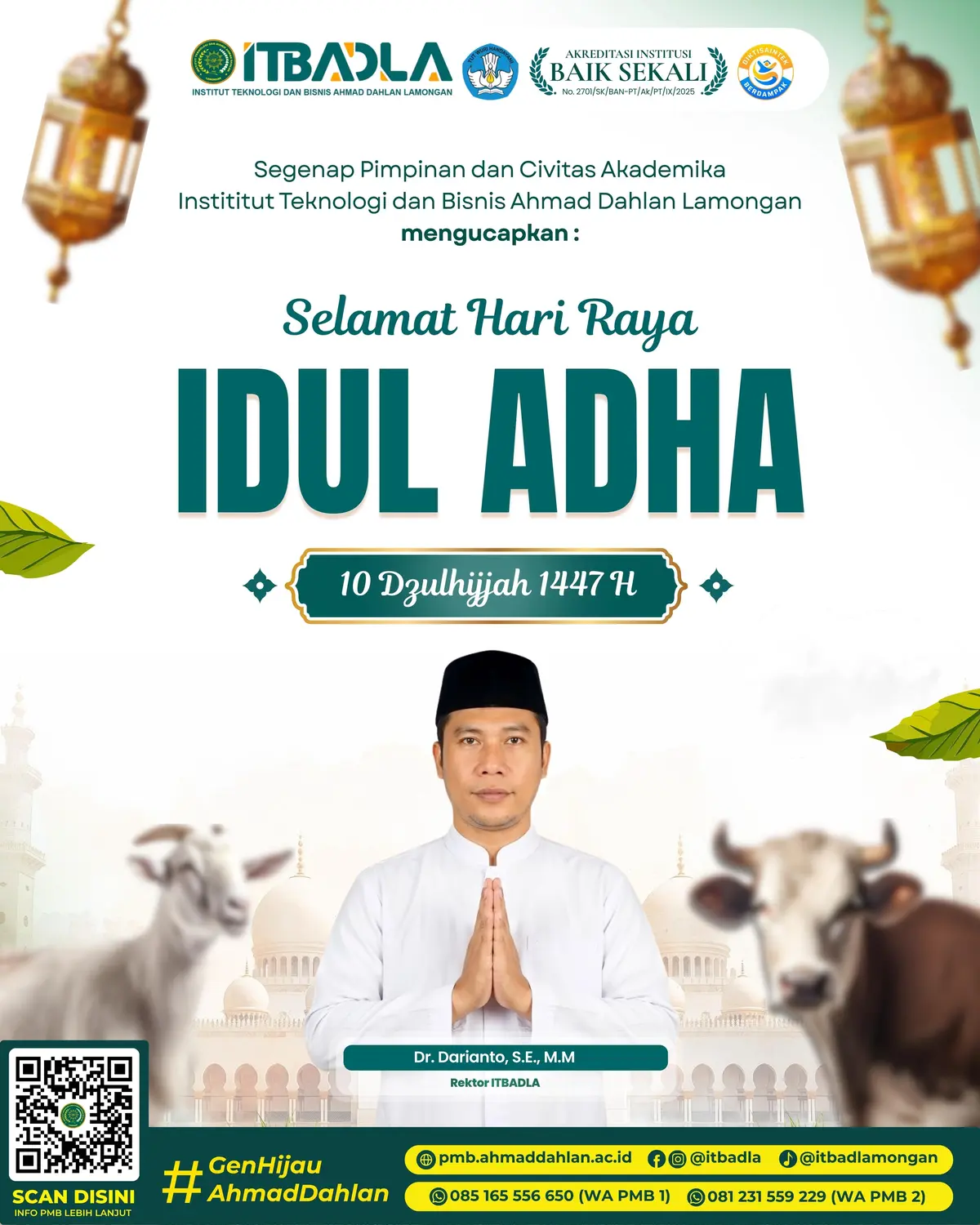 Sambut Iduladha 1447 H, ITBADLA Tekankan Nilai Keikhlasan dan Kebersamaan (1)