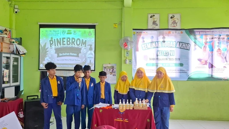 Inovasi Sabun Bonggol Nanas, Siswa Kelas 6 Tampilkan Kreativitas dalam Proyek Tugas Akhir