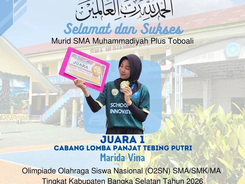 Torehkan Prestasi Gemilang, SMA Muhammadiyah Toboali Borong 6 Juara di O2SN SMA se-Bangka Selatan 2026