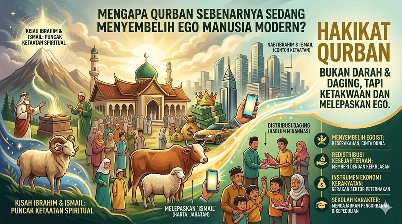 Mengapa Kurban Sebenarnya Sedang Menyembelih Ego Manusia Modern?