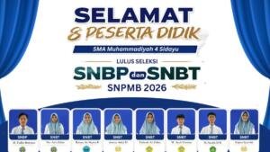 Bangga! Delapan Siswa SMA Muhammadiyah 4 Sidayu Lolos SNBP dan SNBT SNPMB 2026
