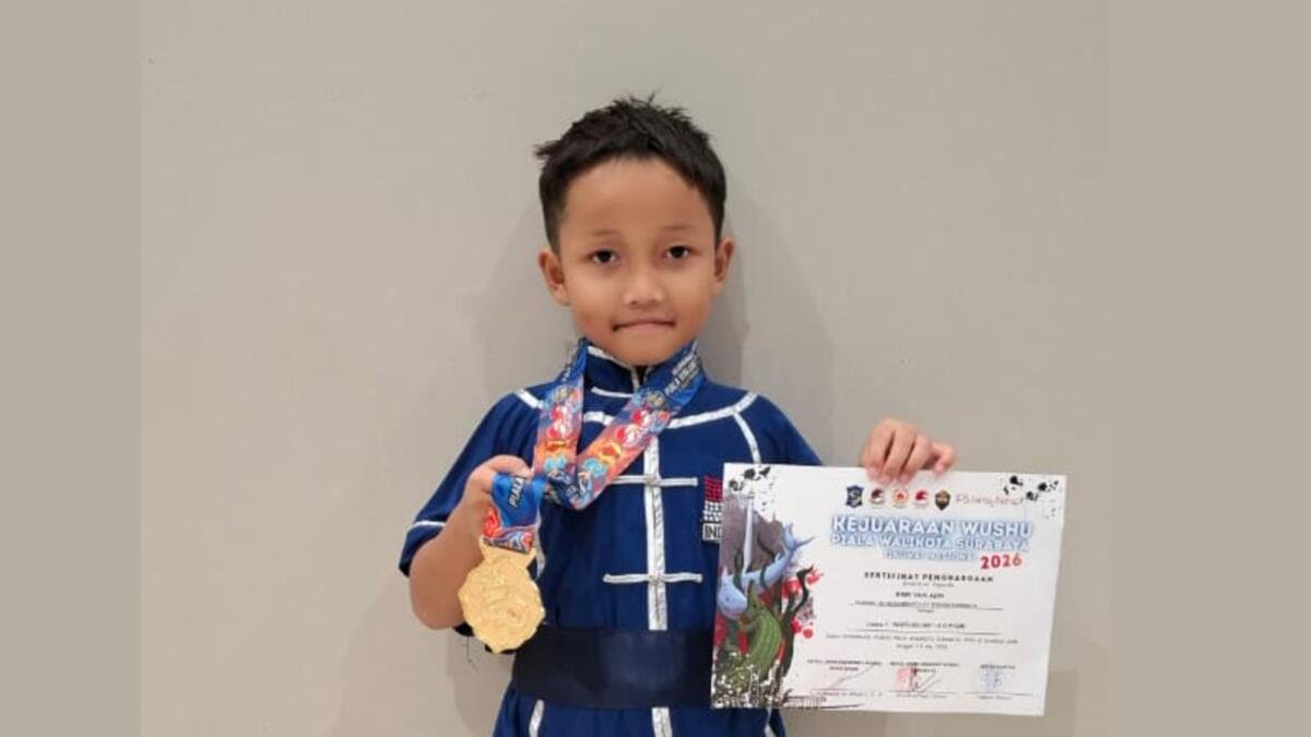 Kecil Cabe Rawit! Siswa SD Musix Sabet Medali Emas Kejuaraan Wushu Nasional 2026